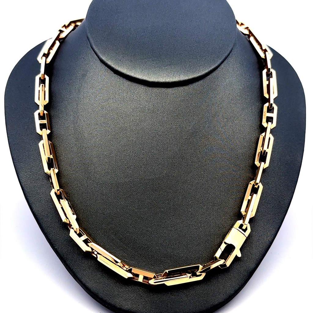 Chain Interlocking Anchor Box Link 6mm 24" 14K