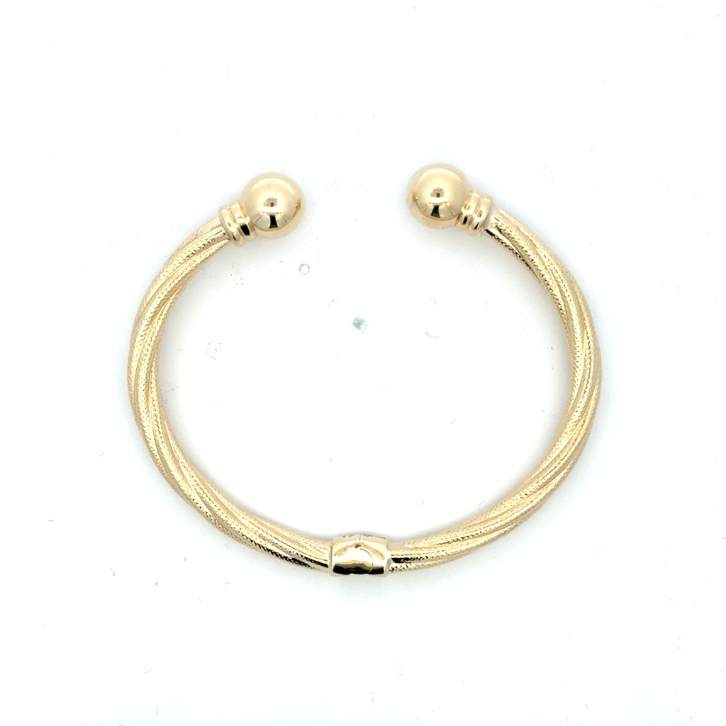 Bangle Hollow Twisted 17 5mm 10K