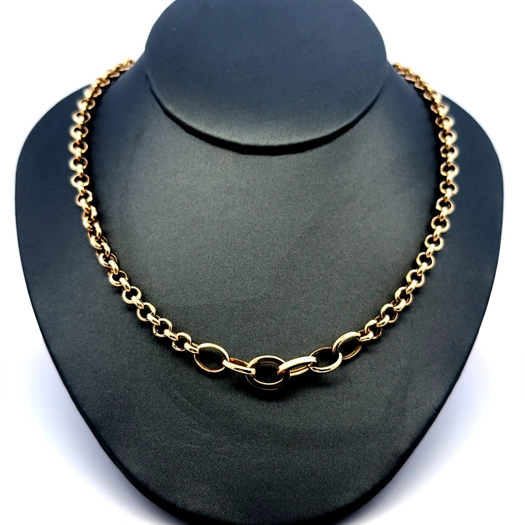 Necklaces Rollo Princess Cut 8.5mm 18" 10K