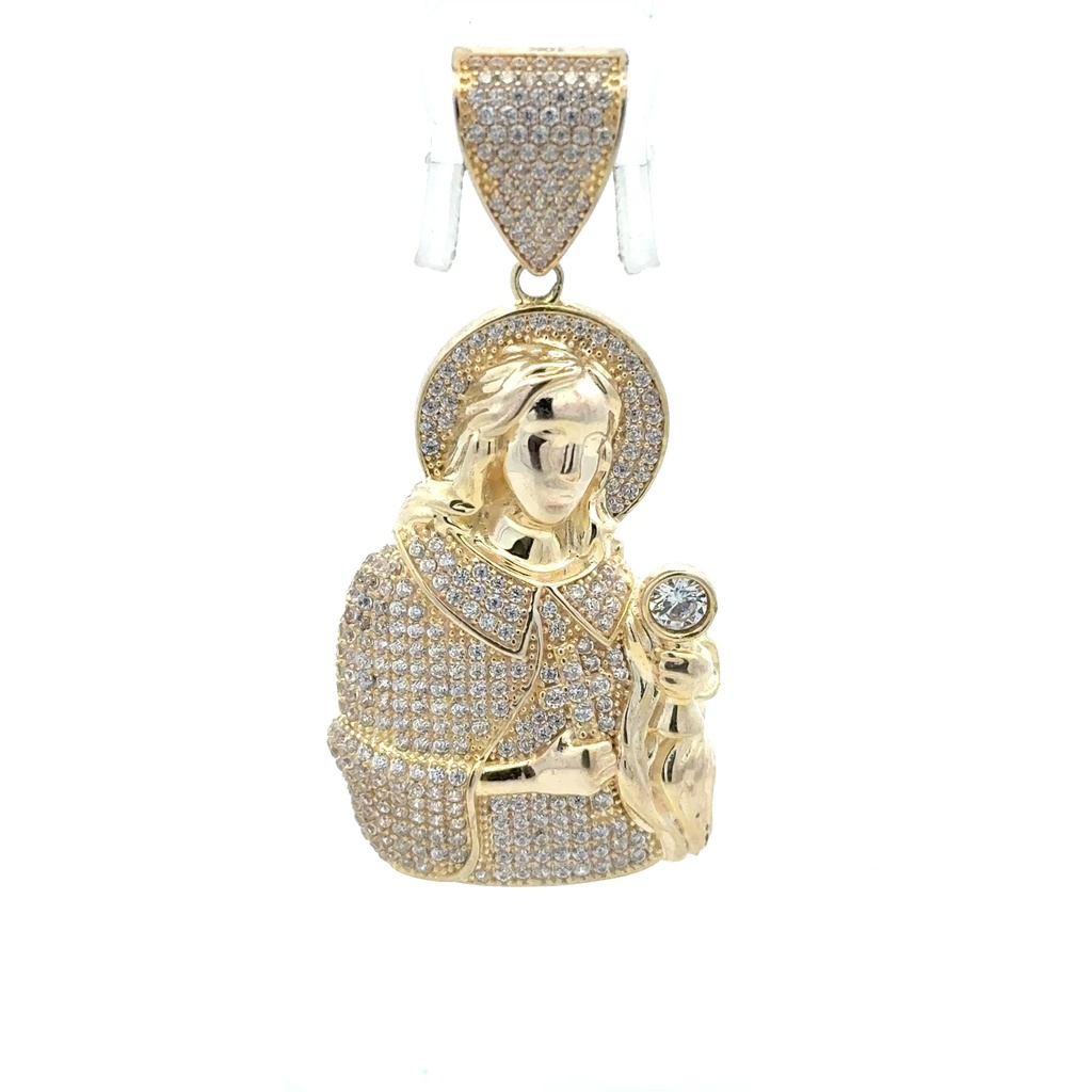 Pendant Pavé ’Santa Bárbara’ with Halo 52.5 10K