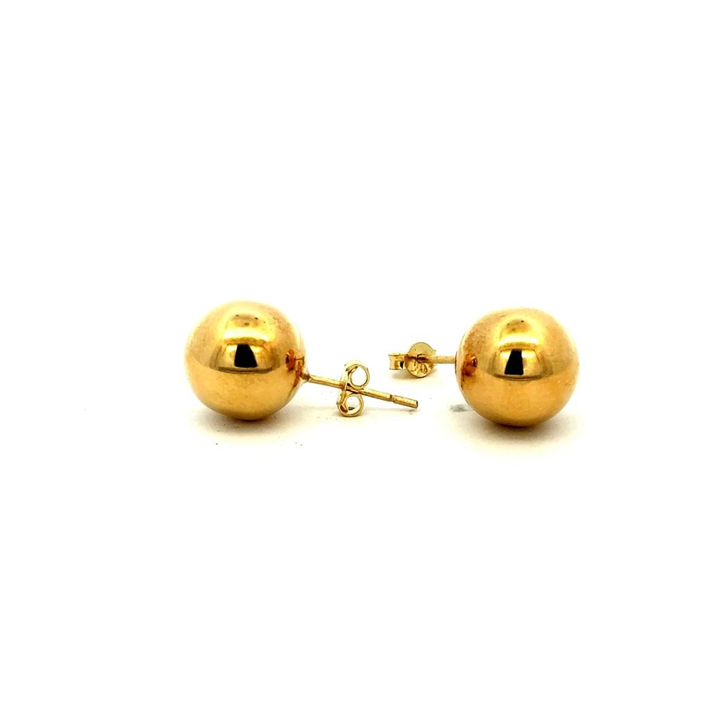 Earrings Ball Studs 12 12mm 10K