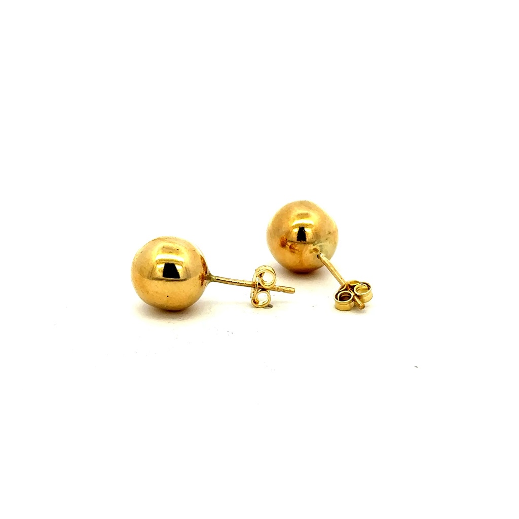 Earrings Ball Studs 10 10mm 10K