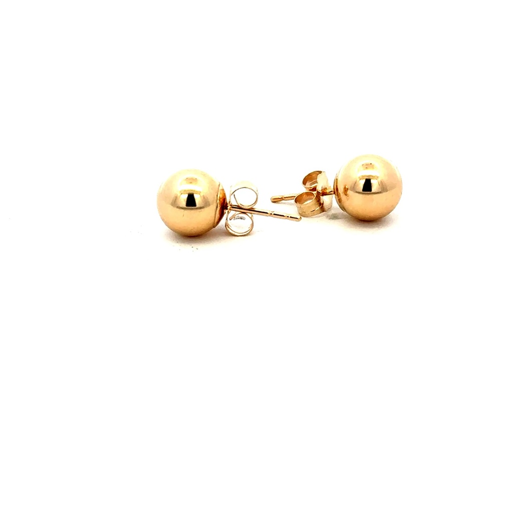 Earrings Ball Studs 8 8mm 10K