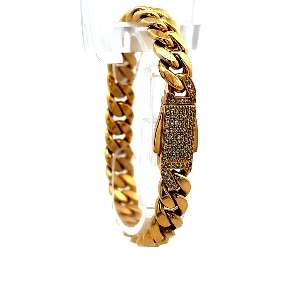 Bracelet Monaco 9.5mm 7.5" 14K