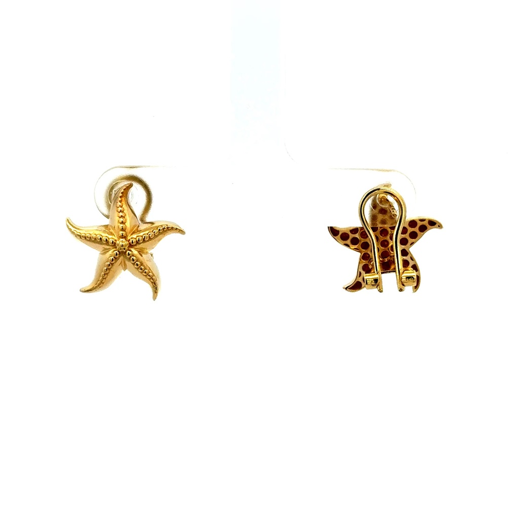 Earrings Omega Lock 16 16.5mm 10K