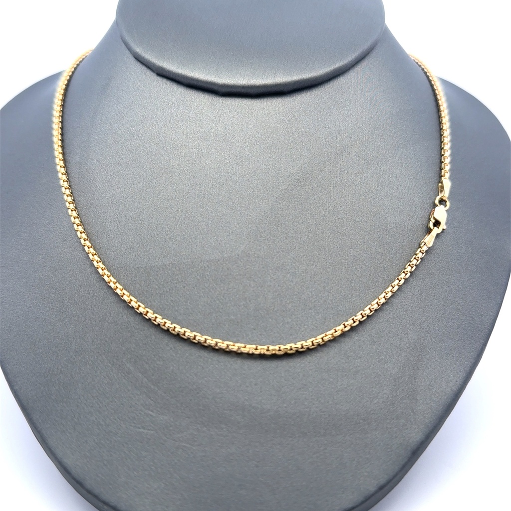 Chain Rounded Box Link 2mm 18" 14K