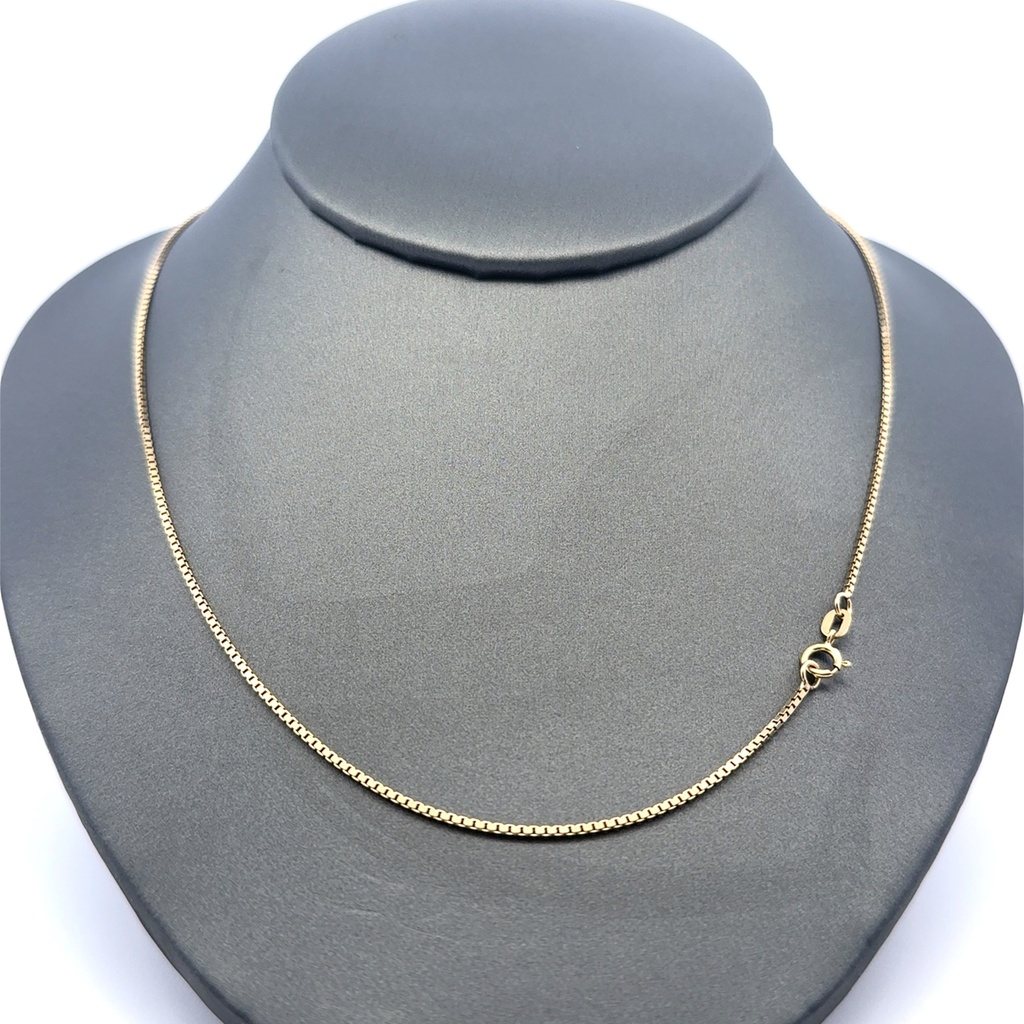 Chain Box Link 1mm 18" 14K