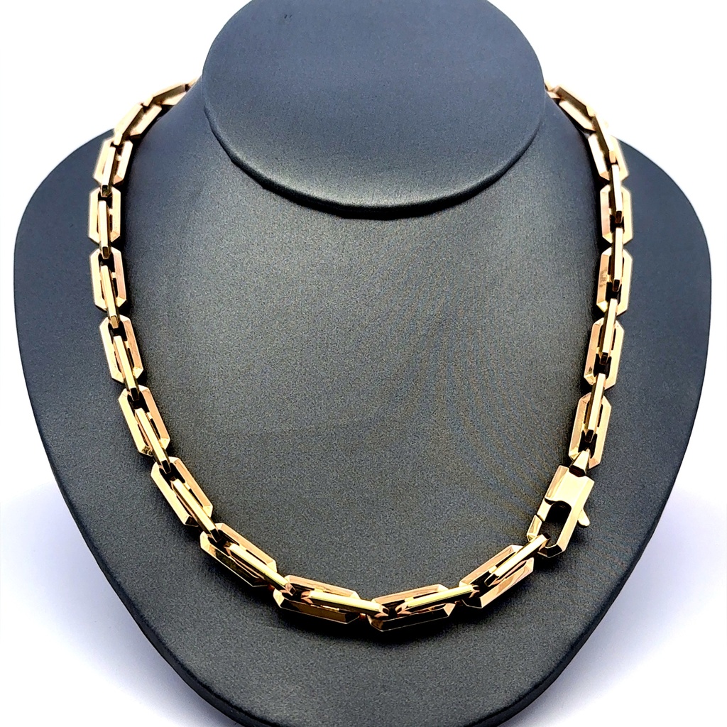 Chain Interlocking Anchor Box Link 6mm 24" 14K