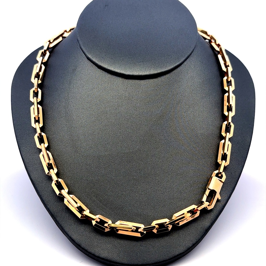 Chain Interlocking Anchor Box Link 6mm 24" 14K