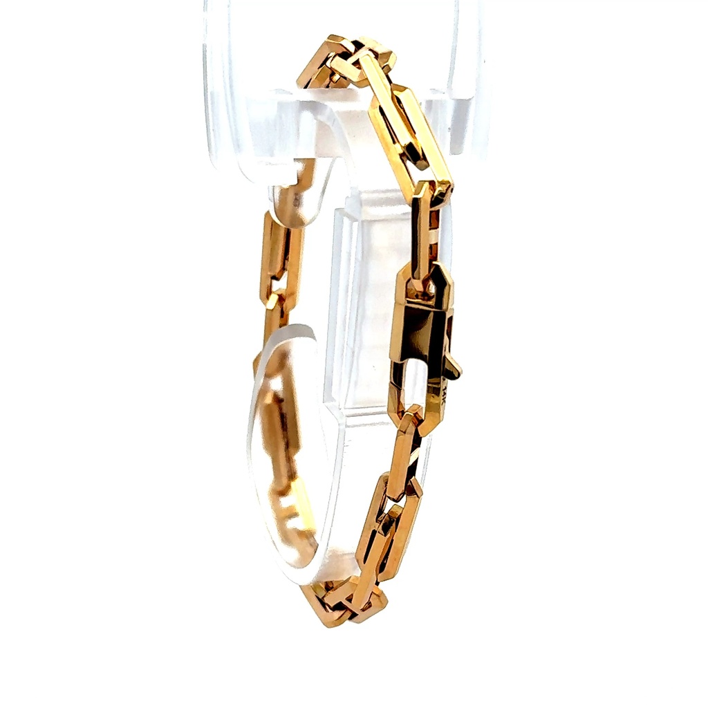 Bracelet Interlocking Anchor Box Link 6mm 8" 14K