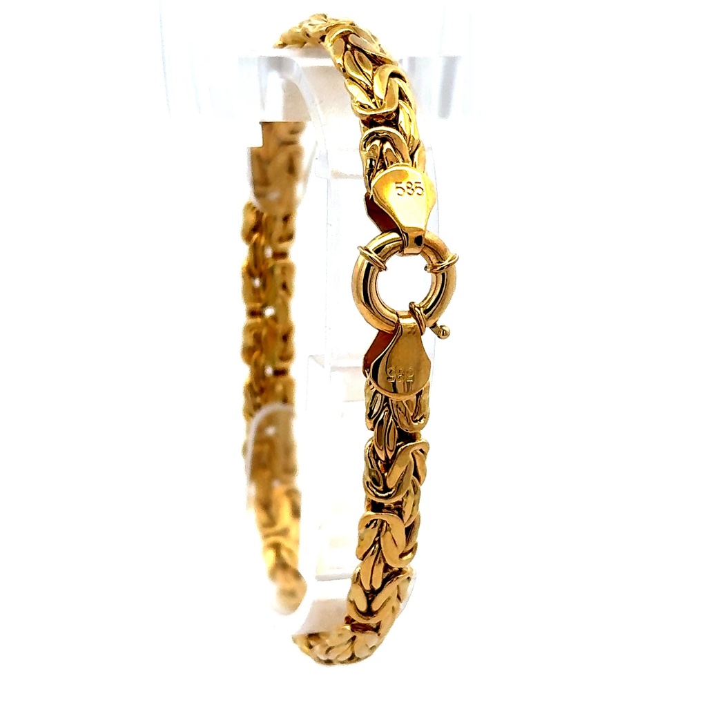 Bracelet Byzantine 7.5mm 7.5" 14K