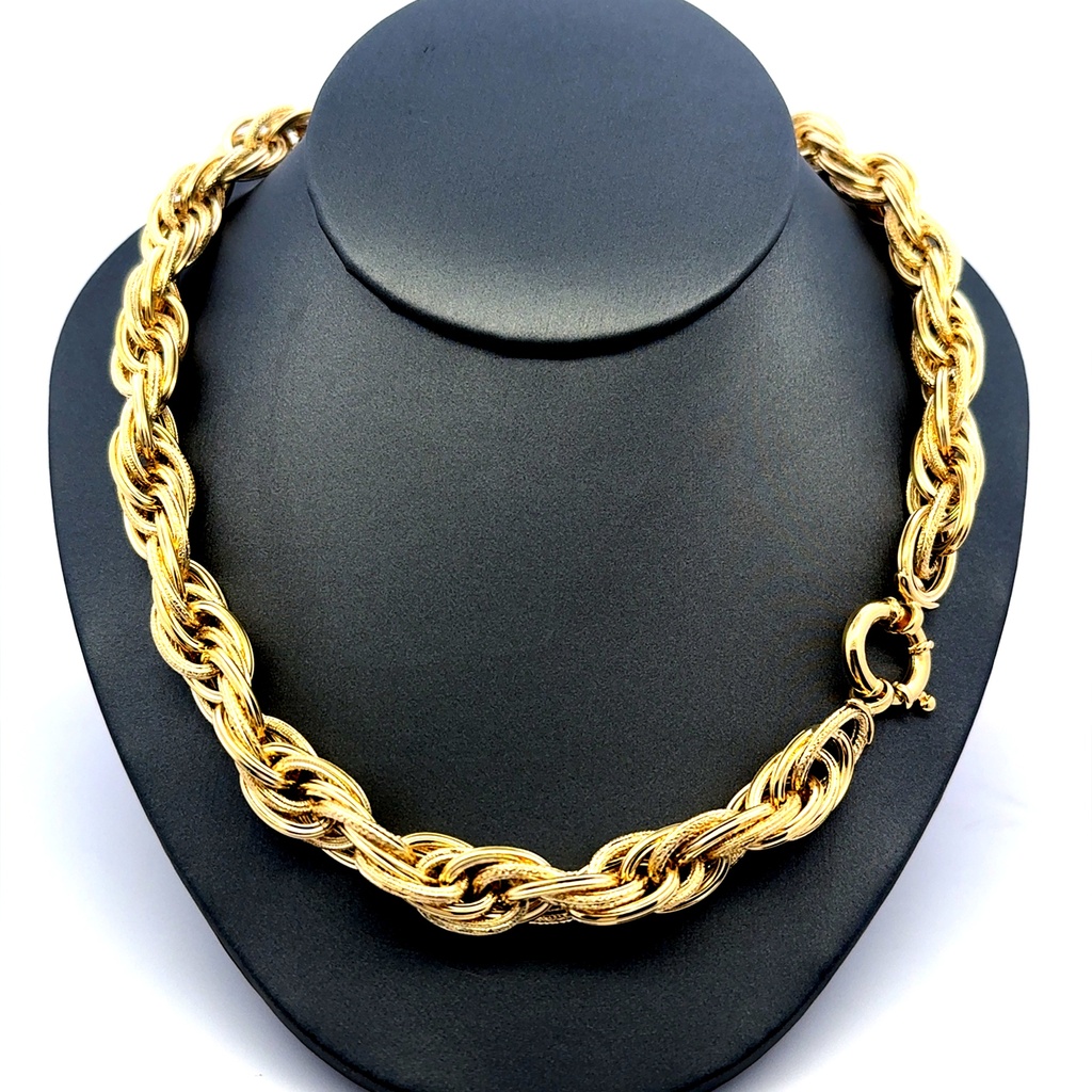 Necklaces Big Rope 10mm 20" 14K