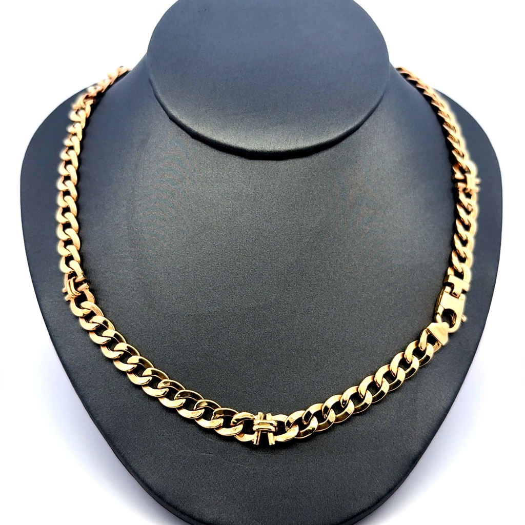 Chain Hollow Curb Link Hardware-Dec 6.5mm 22" 14K