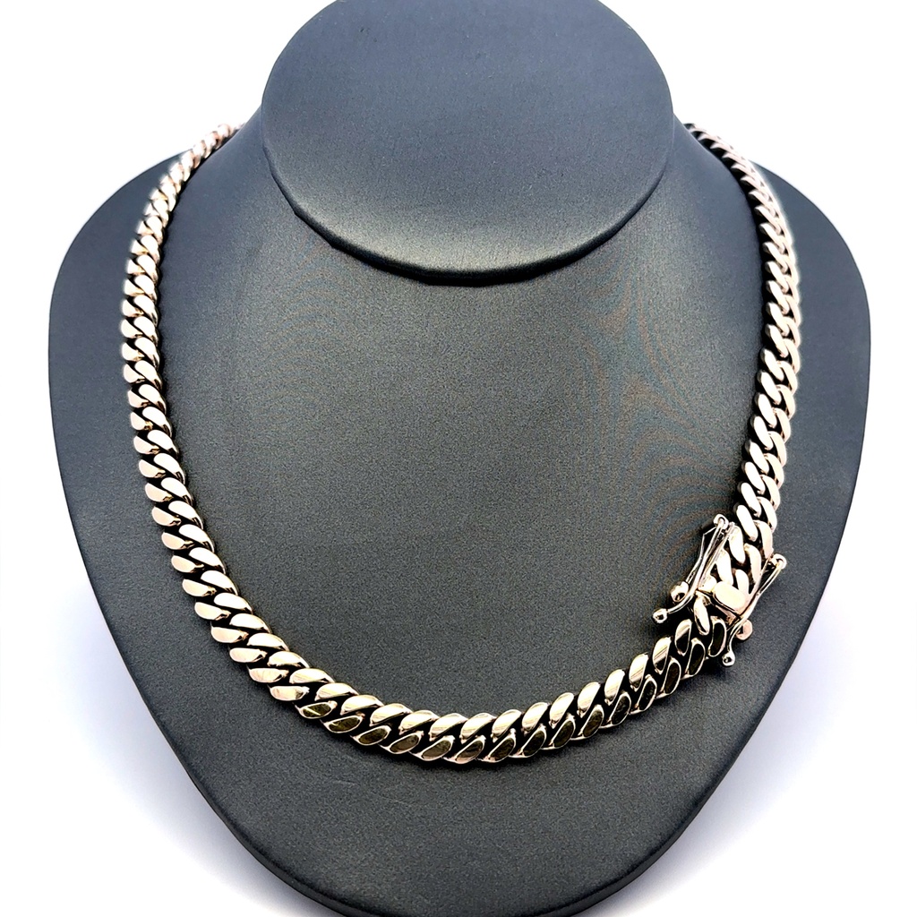 Chain Cuban Link White Gold 7.5mm 20" 10K