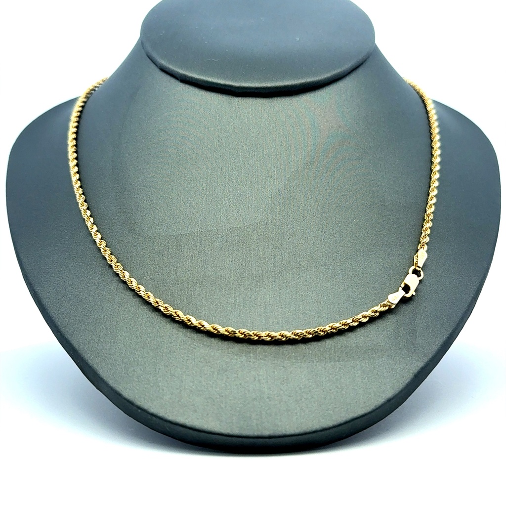 Chain Solid Rope 1.5mm 15.5" 14K