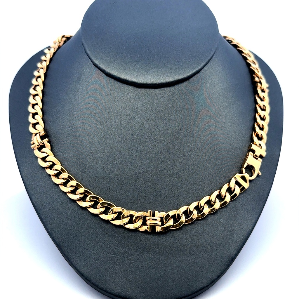 Chain Hollow Curb Link Hardware-Dec 8mm 24" 14K