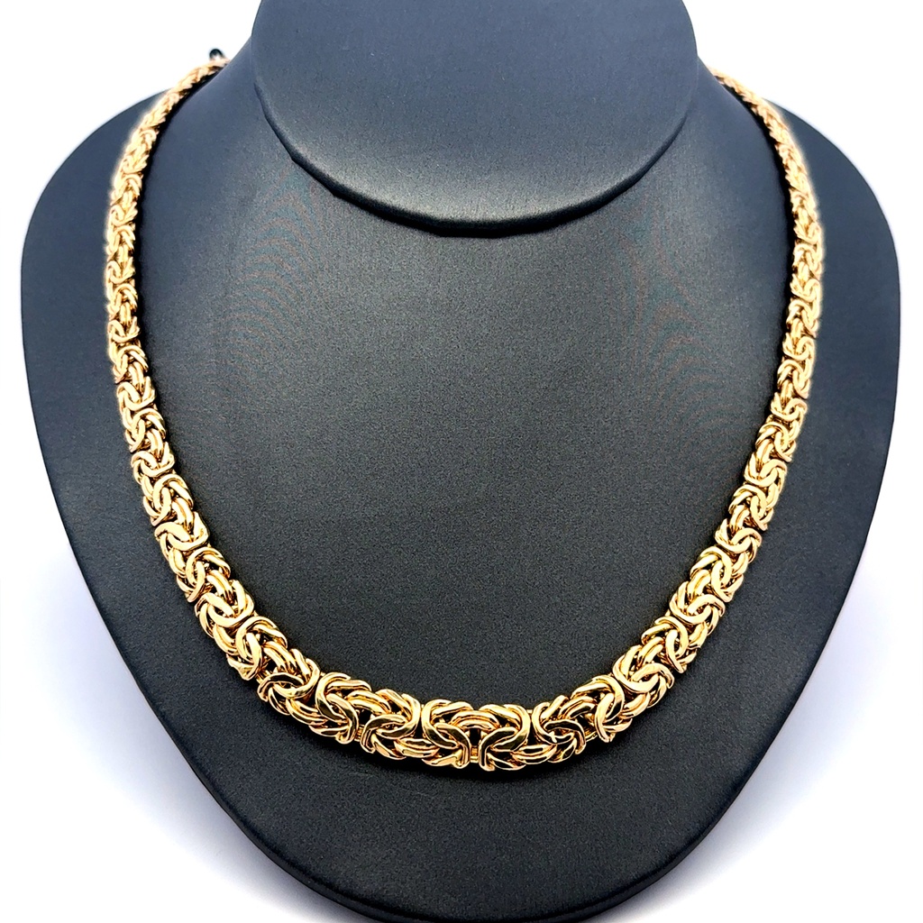 Necklaces Byzantine Princess Cut 9mm 19" 14K