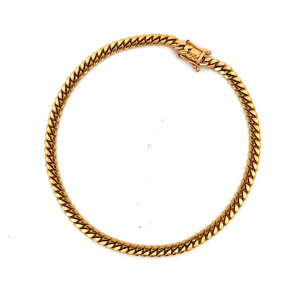 Anklet Cuban Link 4.5mm 10.5" 14K