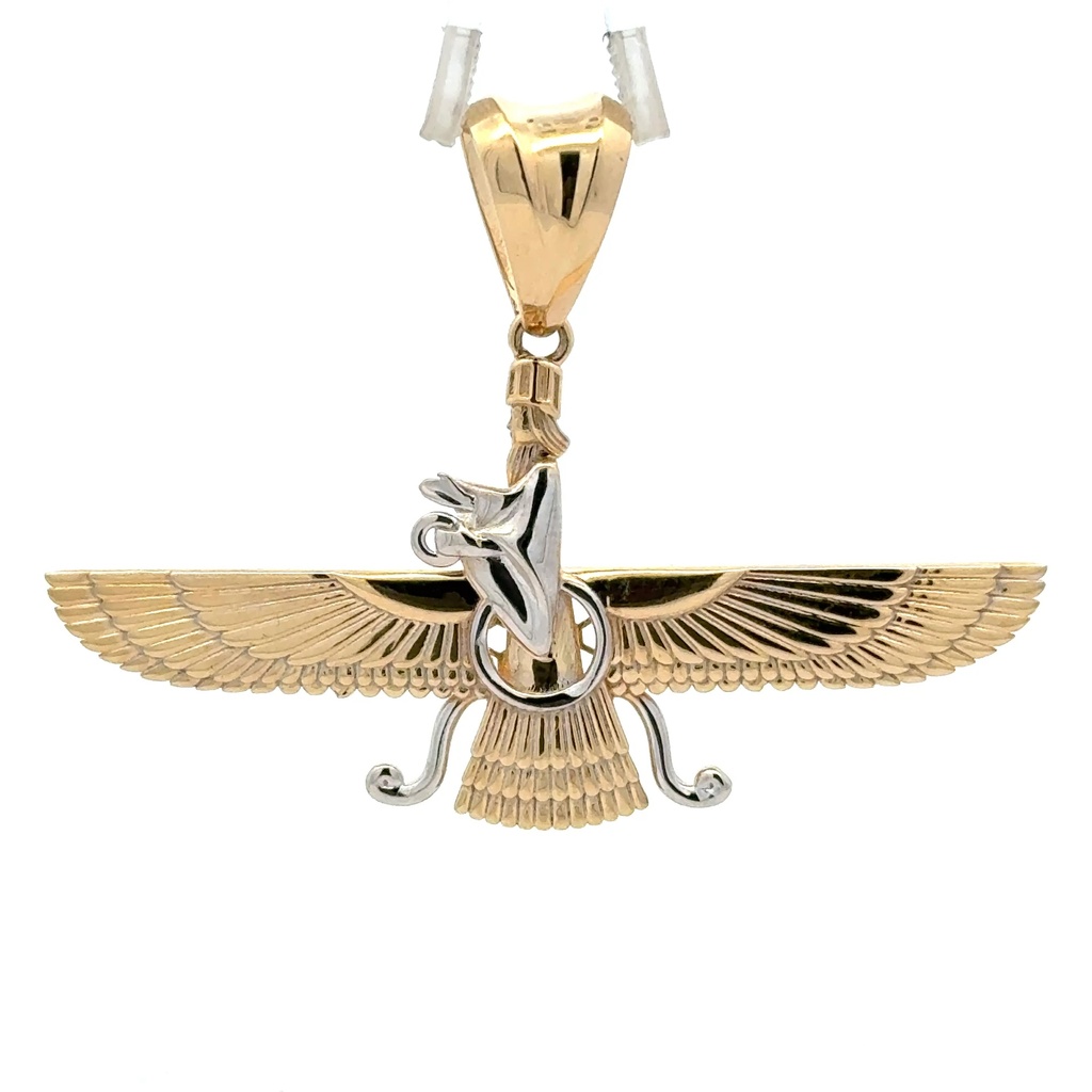 Pendant Two-Tone Farohar Winged Guardian 45 14K