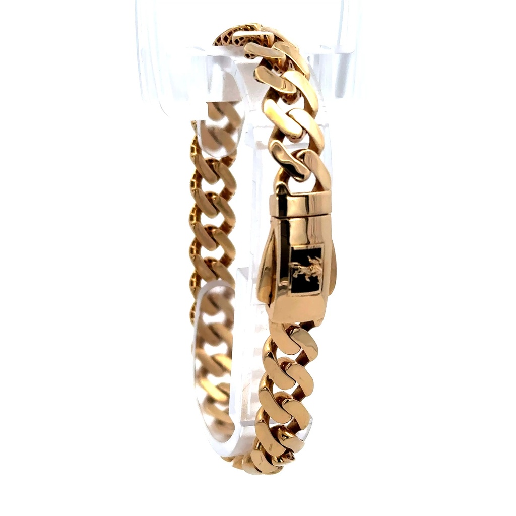 Bracelet Bull 8.5mm 7.5" 14K