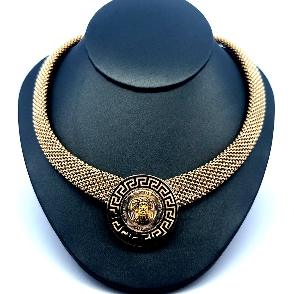 Necklaces Jessica with Religious Medallion 33mm 18" 10K