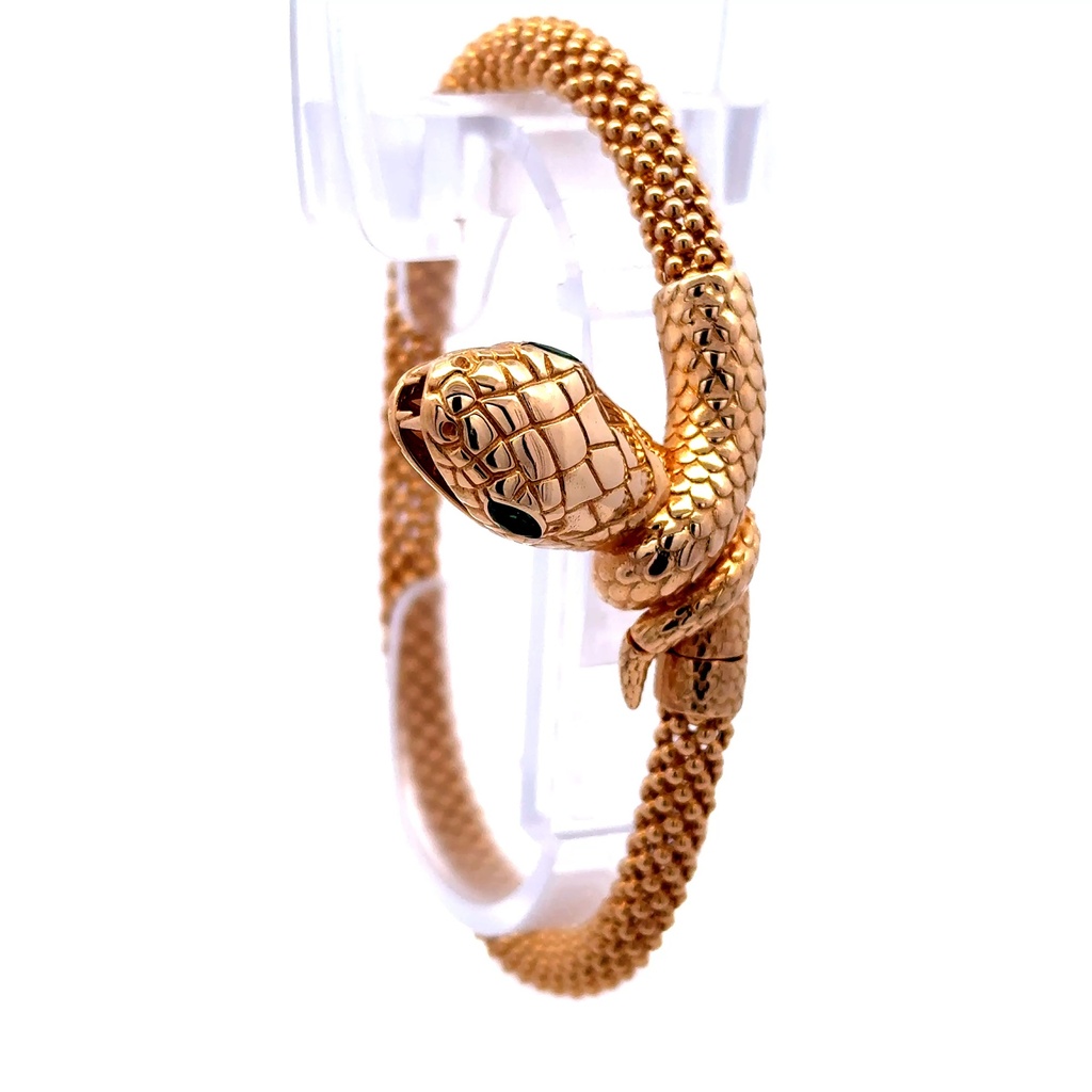 Bracelet Jessica with Snake 5.5mm 7" 14K