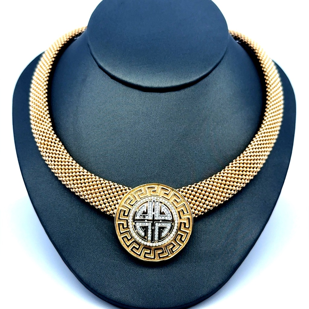 Necklaces Jessica with CZ 33mm 18" 14K