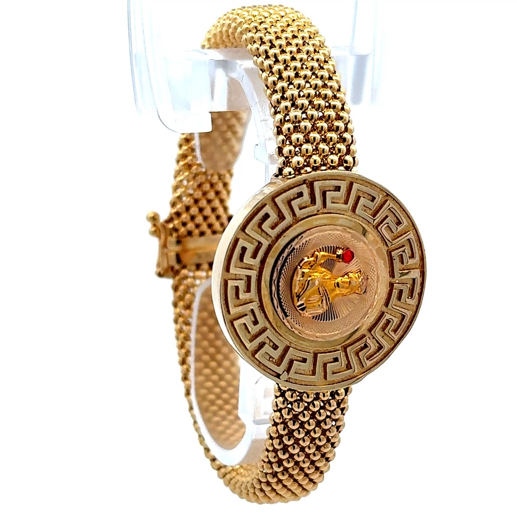 Bracelet Jessica with Religious Medallion 10.5mm 7.5" 10K