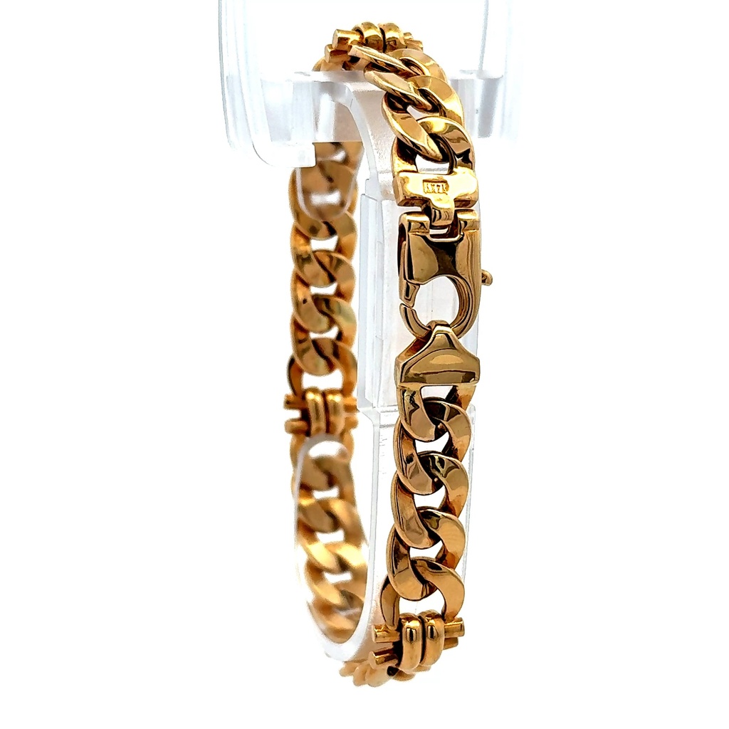 Bracelet Hollow Curb Link Hardware-Dec 11mm 8" 14K