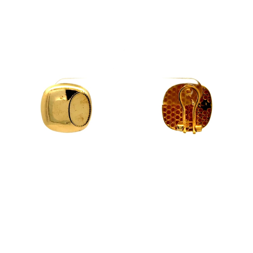 Earrings Omega Lock 15 15mm 10K