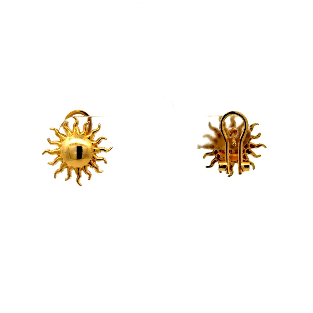 Earrings Omega Lock 16 16mm 10K