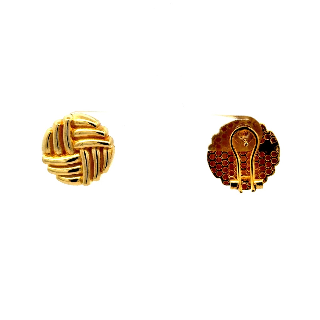 Earrings Omega Lock 16 16mm 10K