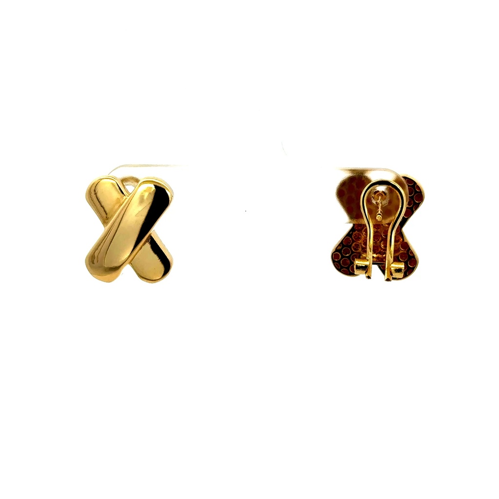Earrings Omega Lock 15 12.5mm 10K
