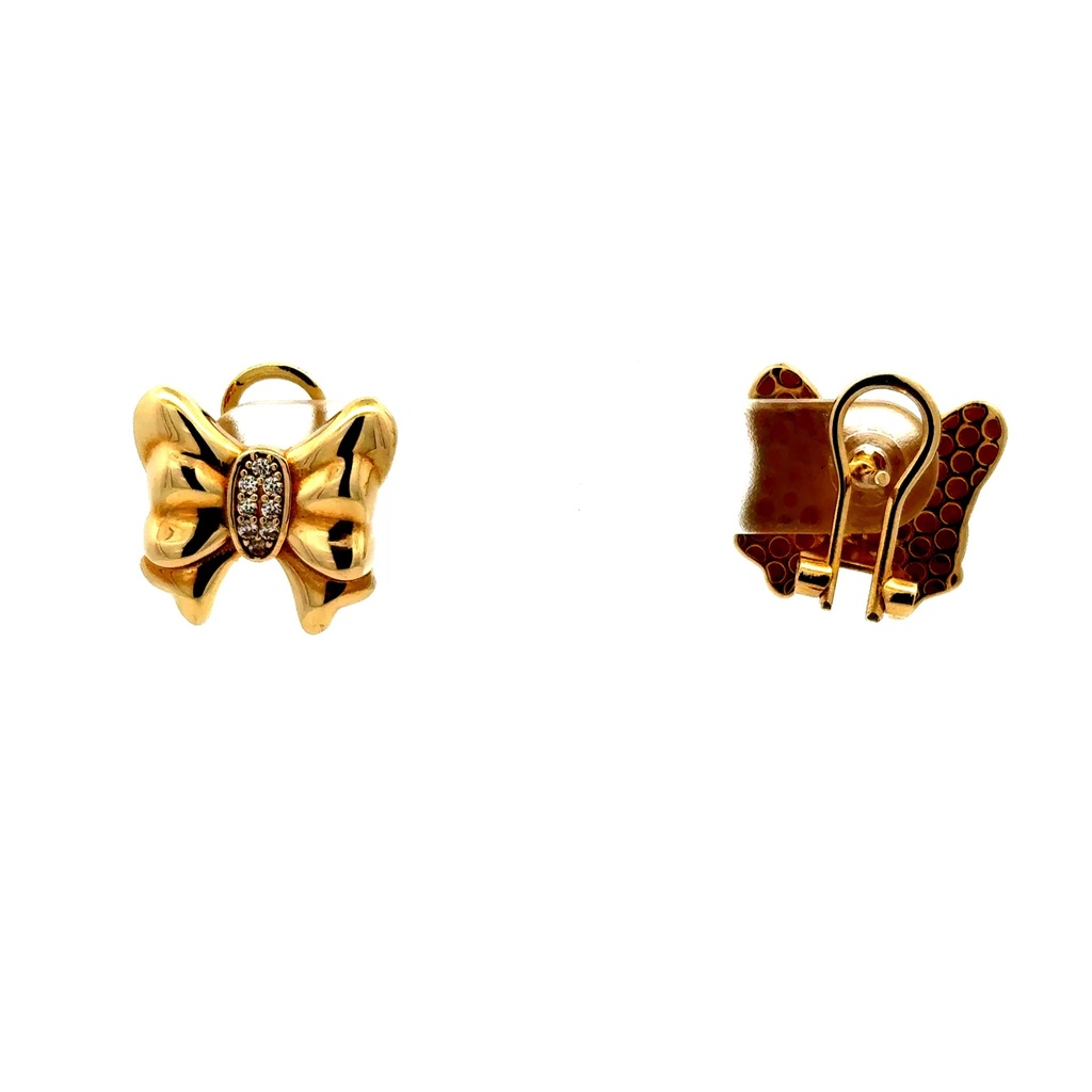 Earrings Omega Lock 14.5 15.5mm 10K