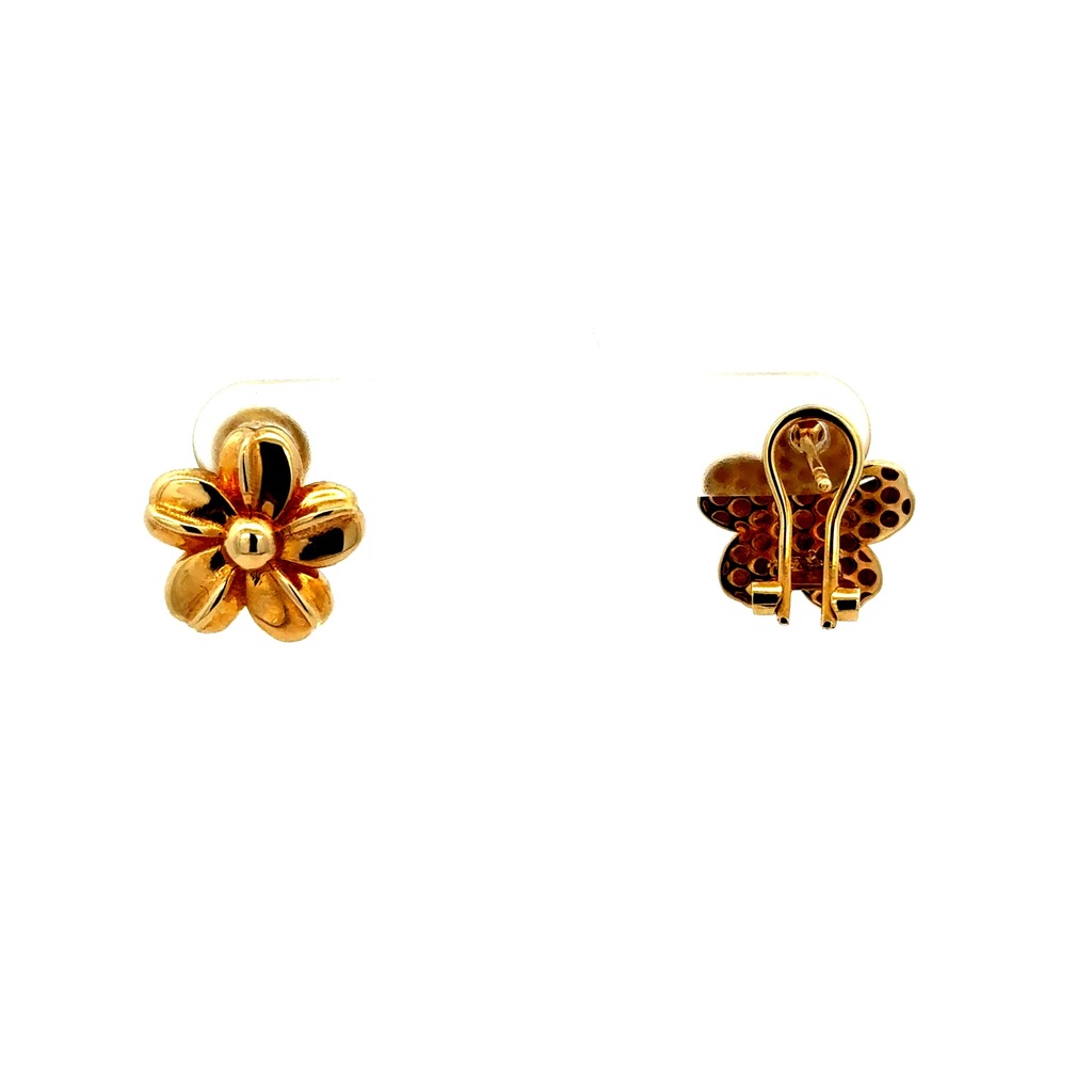 Earrings Omega Lock 14 14.5mm 10K