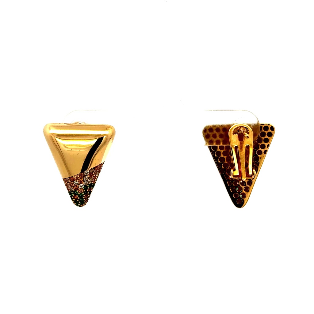 Earrings Omega Lock 19 16mm 14K