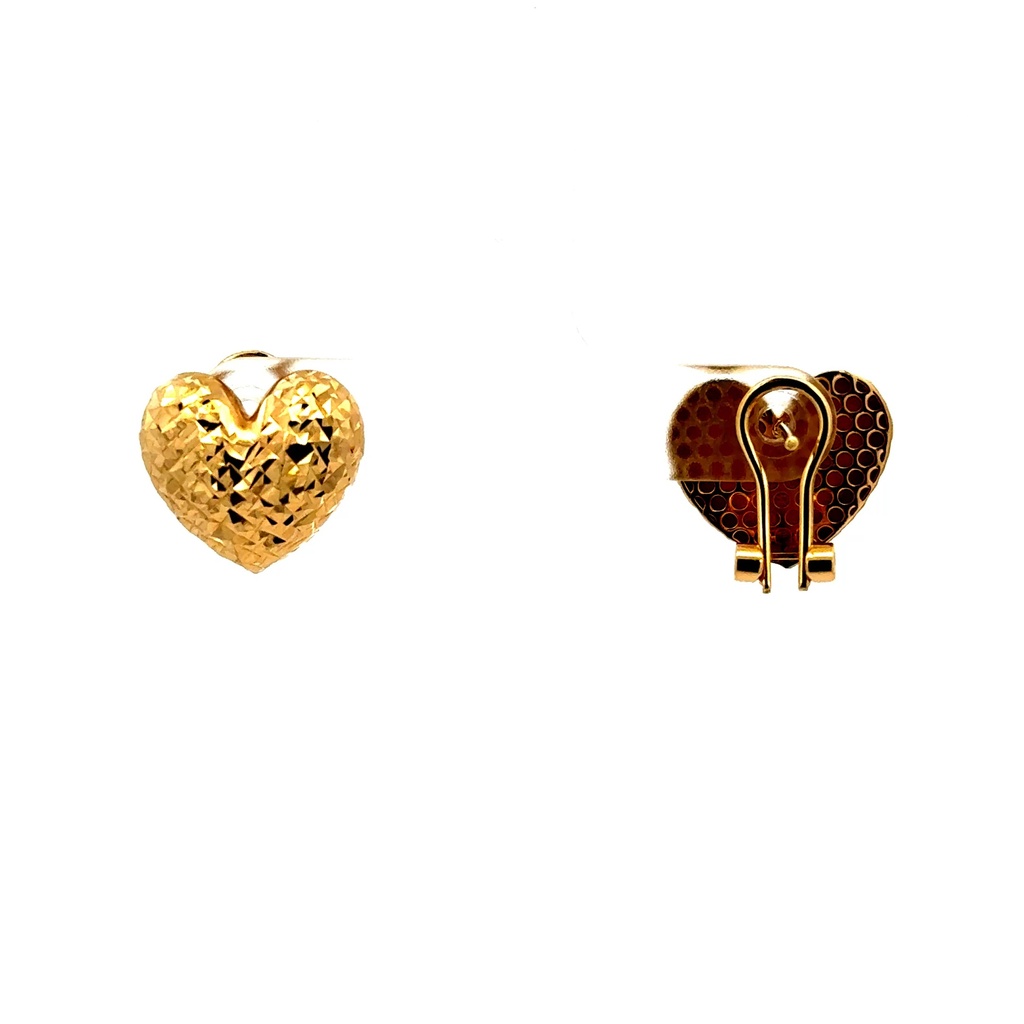 Earrings Omega Lock 14 15.5mm 14K